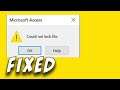 Could not lock file" with Access build Fixed - Microsoft 365 and Office/Windows