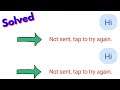 Fix not sent tap to try again in android mobile | solve text message not sending problem