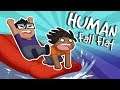 GOING DOWN THE WATERFALL! | Human Fall Flat (Funny Moments) Ep 7