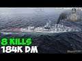 World of WarShips | Lenin | 8 KILLS | 184K Damage - Replay Gameplay 4K 60 fps