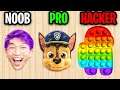 NOOB vs PRO vs HACKER In POP US!? (POP IT FIDGET TOY APP GAME!)