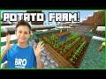 Making a Potato Farm in 5 Heart Minecraft Hardcore