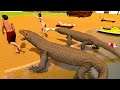 Komodo Dragon Family Sim Beach & City Attack - New Android GamePlay #Animals Simulator