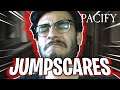 Me and my Friends getting SCARED for 14 minutes - PACIFY JUMPSCARES | RAWKNEE