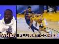 📺 Ball in Draymond’s hands: Oubre/Wiggins “pin-ins”; Stephen Curry PNRs, “that’s when flurry comes”