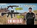 Ghost Shrimzy & Drassel - 28 KILLS - Mini14+M416 - DUO vs SQUADS - PUBG
