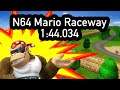 N64 Mario Raceway Time Trial - 1:44.034 - Mario Kart Wii Time Trials [MKWii] [Stream Archive]