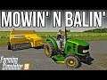 LONE OAK 19 | Making Mini Grass Bales! | Farming Simulator 19