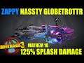 BL3 - LVL 72 - Zappy Nassty Globetrottr - A.S.E 125% Splash Damage   Mayhem 10