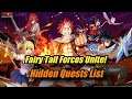 Fairy Tail Forces Unite! Hidden Quests (That are not available in the game options)