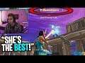 I jumped off the map and spectated the BEST GIRL GAMER on Fortnite! (shocking)