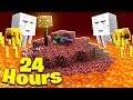Spending 24 Hours In The Nether Dimension In Minecraft (Realms SMP EP44)