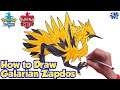 How to Draw Galarian Zapdos Step by step | Pokemon sword and shield