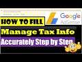 How to fill Correct TAX information in Google AdSense for AdSense Earnings (Pakistan)?  [Hindi/Urdu]