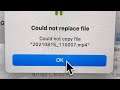 Mac "Could Not Replace File" Error Message Solution