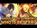 Naruto vs Sasuke! Who is Better? Should You Summon? | Naruto Blazing