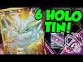 THE BEST POKEMON TIN OPENING EVER! HOLO RARE IN EVERY PACK & A GOLD RARE POKEMON CARD!