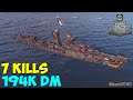 World of WarShips | Benham | 7 KILLS | 194K Damage - Replay Gameplay 1080p 60 fps