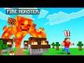 NOOBS vs MEGA FIRE MONSTER! (Minecraft)