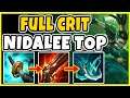 FULL CRIT NIDALEE TOP! THEY HAD NO IDEA WHAT TO DO - League of Legends