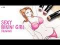 How to draw Sexy Bikini Girl | Manga Style | sketching | anime character | ep-312