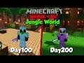 I Survived 200 Days In A Jungle Only World in Hardcore Minecraft
