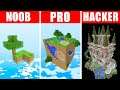Minecraft NOOB vs. PRO vs. HACKER : SKYBLOCK SURVIVAL CHALLENGE in Minecraft!