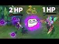 10 Minutes "1 HP OUTPLAYS" in League of Legends
