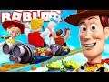 FOMOS NA MONTANHA RUSSA DO TOY STORY 4 NO ROBLOX !