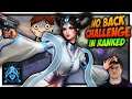 NO BACK CHALLENGE GOES HORRIBLY WRONG BUT WE GOT LATE GAME!! (Chang'e Solo Ranked)