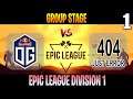OG vs Just Error Game 1 | Bo3 | Group Stage Epic League Division 1 | Dota 2 Live