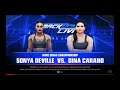 WWE 2K19 Gina Carano VS Sonya Deville 1 VS 1 Steel Cage Match WWE Divas Title