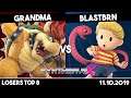 Grandma (Bowser) vs BlastBrn (Lucas/Mii Brawler) | Losers Top 8 | Synthwave X #9