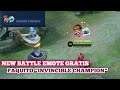 New battle emote gratis paquito "invincible champion" _ Mobile Legends