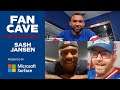 Sash Jansen Shows off His Giants Fan Cave from Germany with Brandon Jacobs! | New York Giants