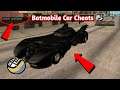 Gta San Andreas Batmobile Car Cheats /ShakirGaming