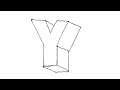 How to draw 3D Letter Y Easy Drawing