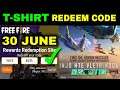 Rampage Merch Giveaway REDEEM CODE FREE FIRE 30 JUNE | Redeem Code Free Fire Today for INDIA