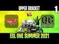 T1 vs Quincy Crew Game 1 | Bo3  Upper Bracket ESL One Summer 2021 | DOTA 2 LIVE