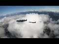USAF B-1B Lancer bombers & Royal Norwegian Air force F-35A fighters Cloud Surfing.