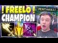 I Didn't Know This Champion Is So FREELO Now!! (PENTAKILL) - Journey To Challenger | LoL