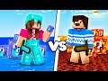 LAVA VS ÁGUA (LUCKY BLOCK) - MINECRAFT (NOOB VS PRO)