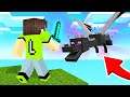 FIGHTING The ENDER DRAGON In MINECRAFT SKY BLOCK!