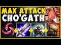 HOW CAN ANY CHAMP SURVIVE THIS? MAX ATTACK CHO'GATH IS 100% DUMB! CHO'GATH TOP! - League of Legends