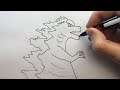 Godzilla Drawing - How to Draw Godzilla Easy Step by Step