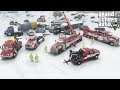 Tow Responds To Snow Storm 20 Car Pile Up Accident in GTA 5