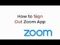 How to Sign Out Zoom App (2020)