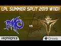 DMO vs V5 Highlights Game 2 LPL Summer 2019 W11D1 Dominus Esports vs Victory Five LPL Highlights by