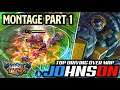 JOHNSON MONTAGE GAME PLAY PART 1  |  17 KILL COMBO WITH ODETT  |  MOBILE LEGENDS INDONESIA