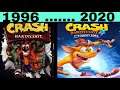 Crash Bandicoot Game PlayStation Evolution From 1996 to 2020.